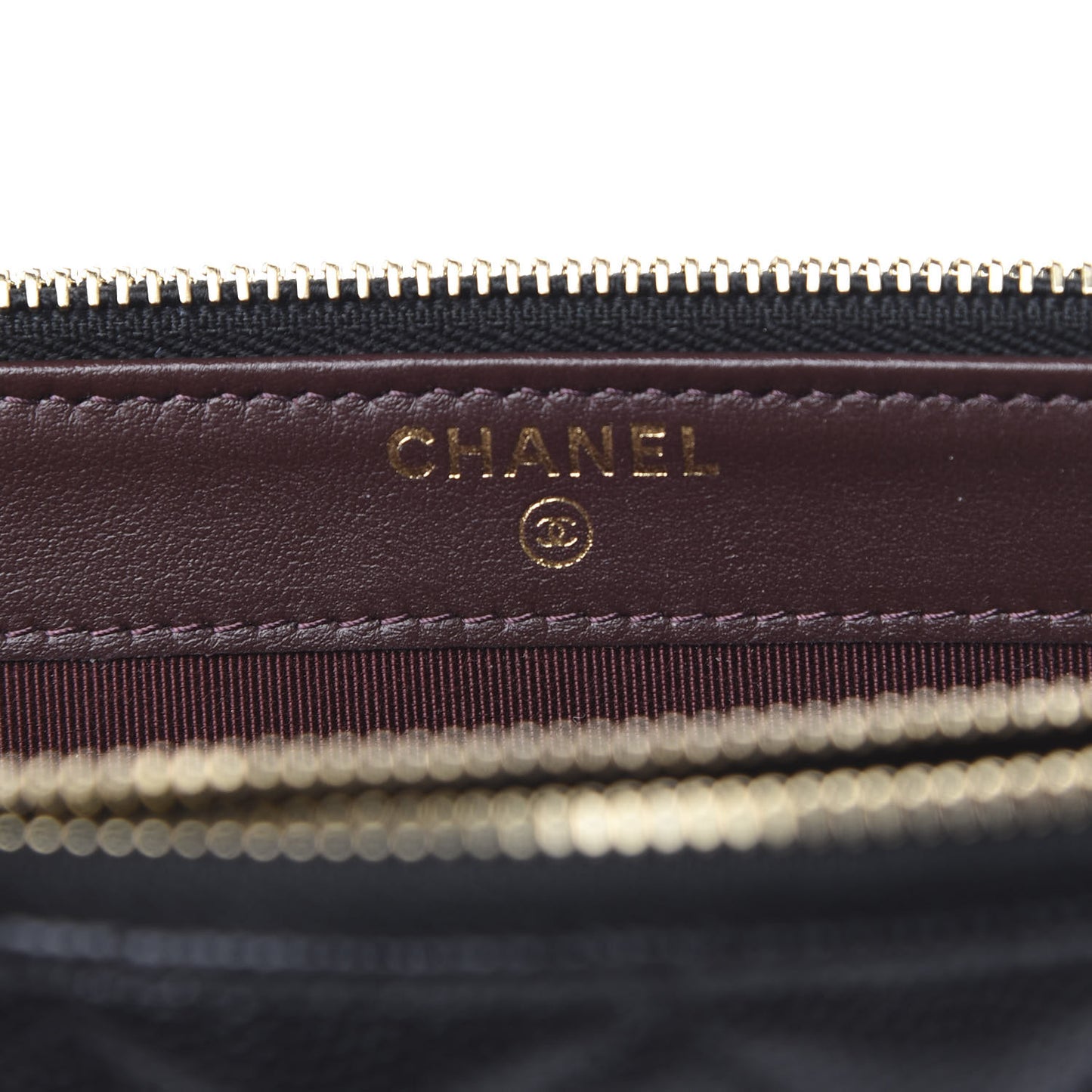 Caviar Quilted Small Clutch With Chain Black