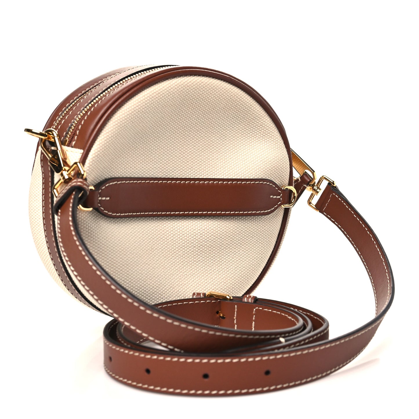 Canvas Calfskin Louise Bag Natural