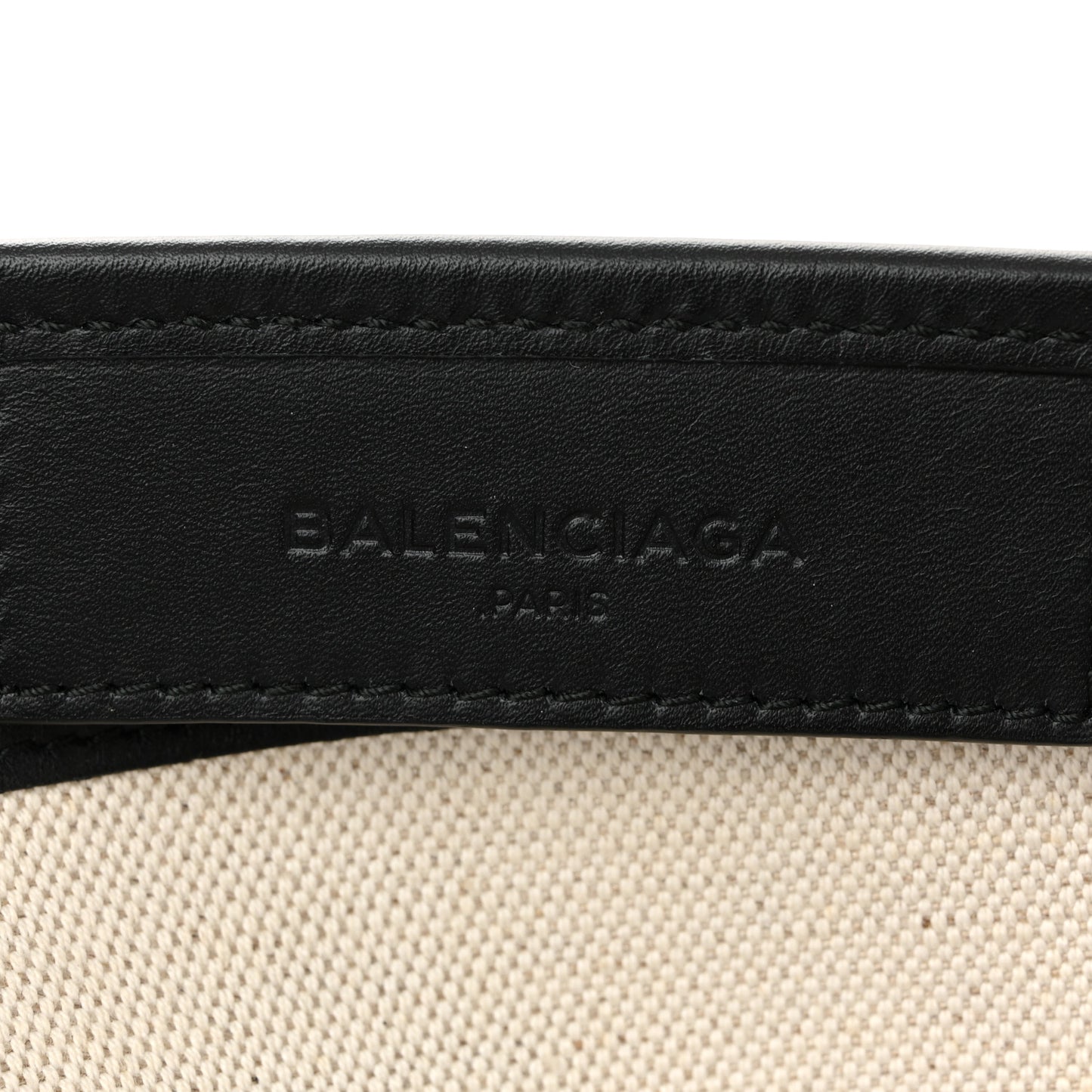 Cotton Canvas Satin Calfskin S Navy Cabas Natural Black