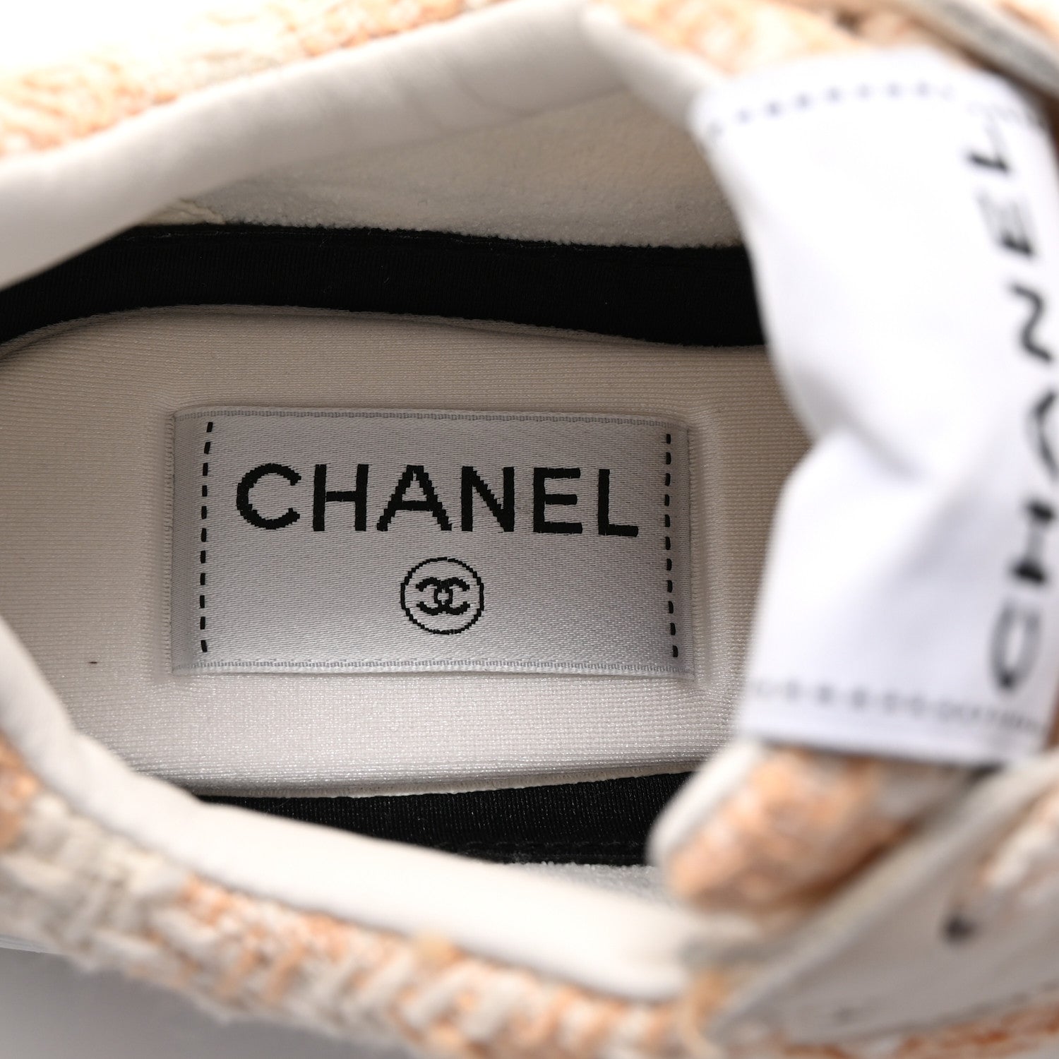 Chanel Tweed Suede Calfskin Womens CC Sneakers 35.5 Orange 8 of 9