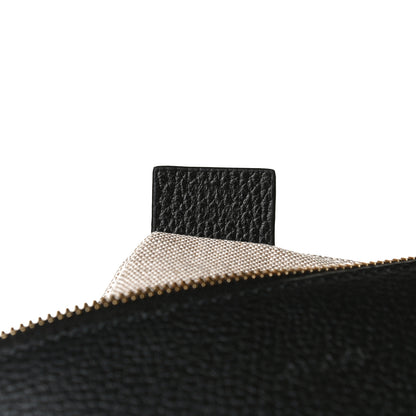 Gucci Pebbled Calfskin Large Bamboo Clutch Black 9 of 13