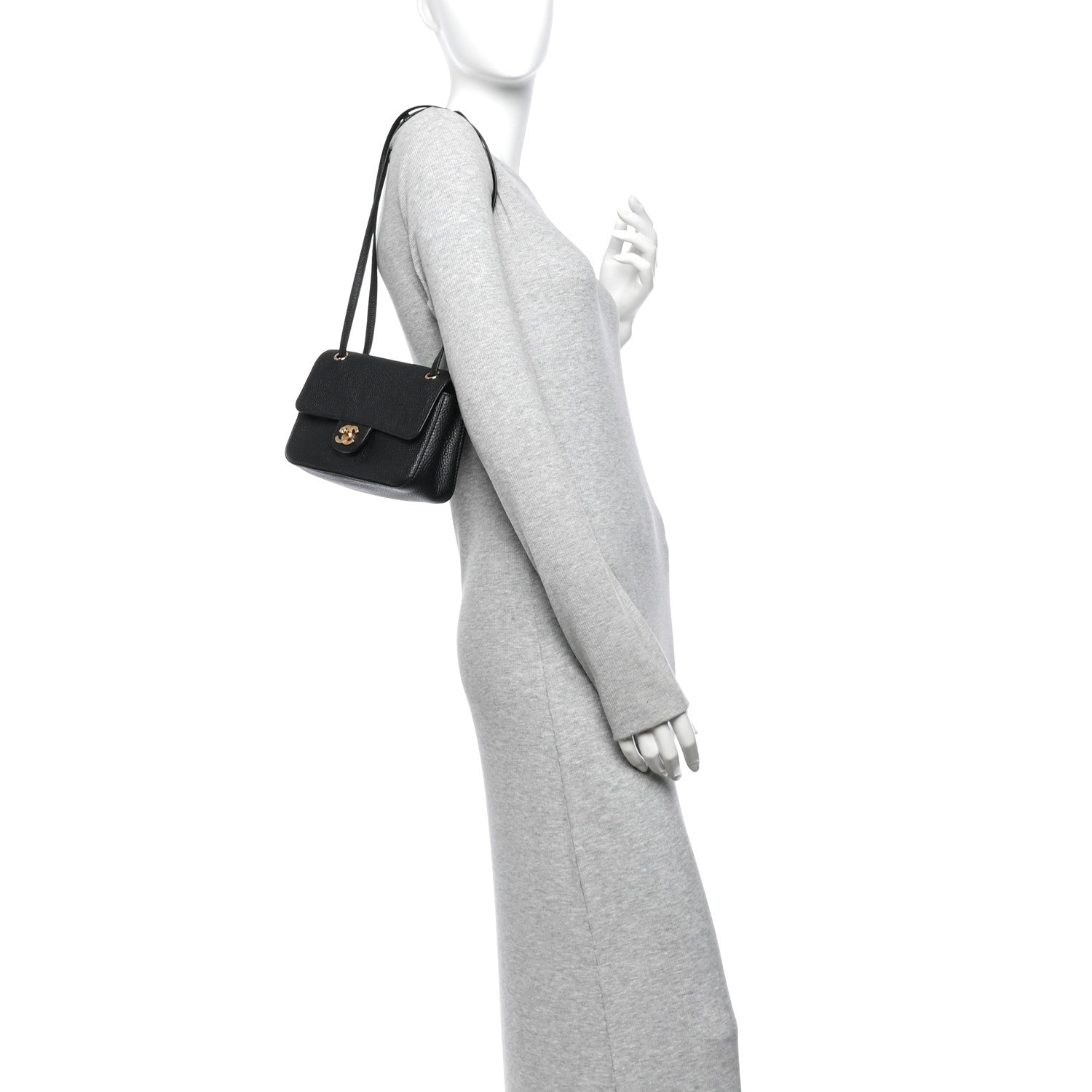 Chanel Grained Calfskin Mini Souplissimo Maxi Flap Black 2 of 10