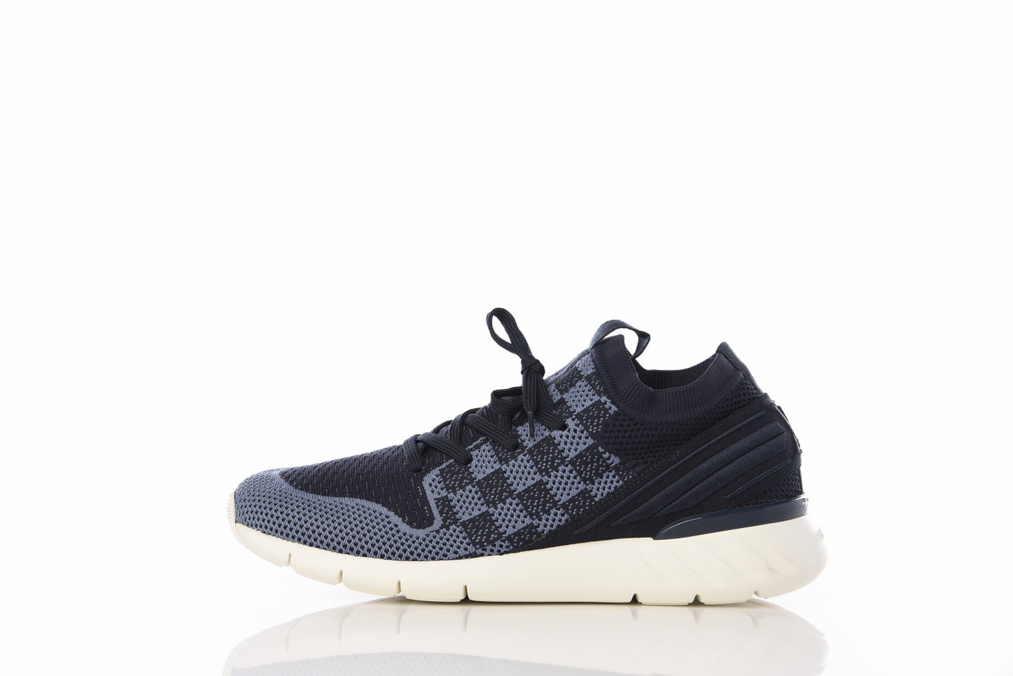 Knit Damier Fastlane Sneakers 8 Blue