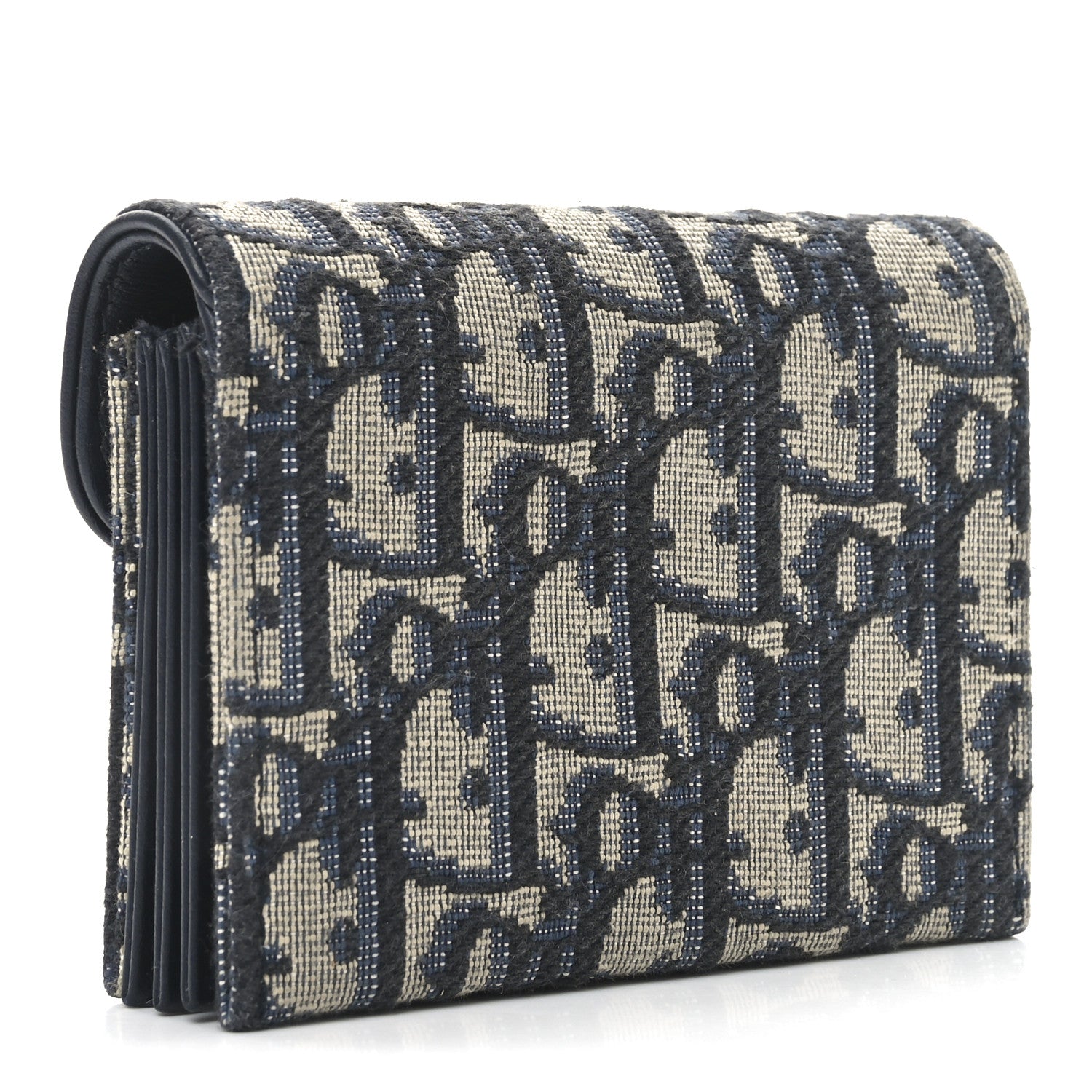 Christian Dior Oblique Saddle 5-Gusset Card Holder Blue 3 of 9