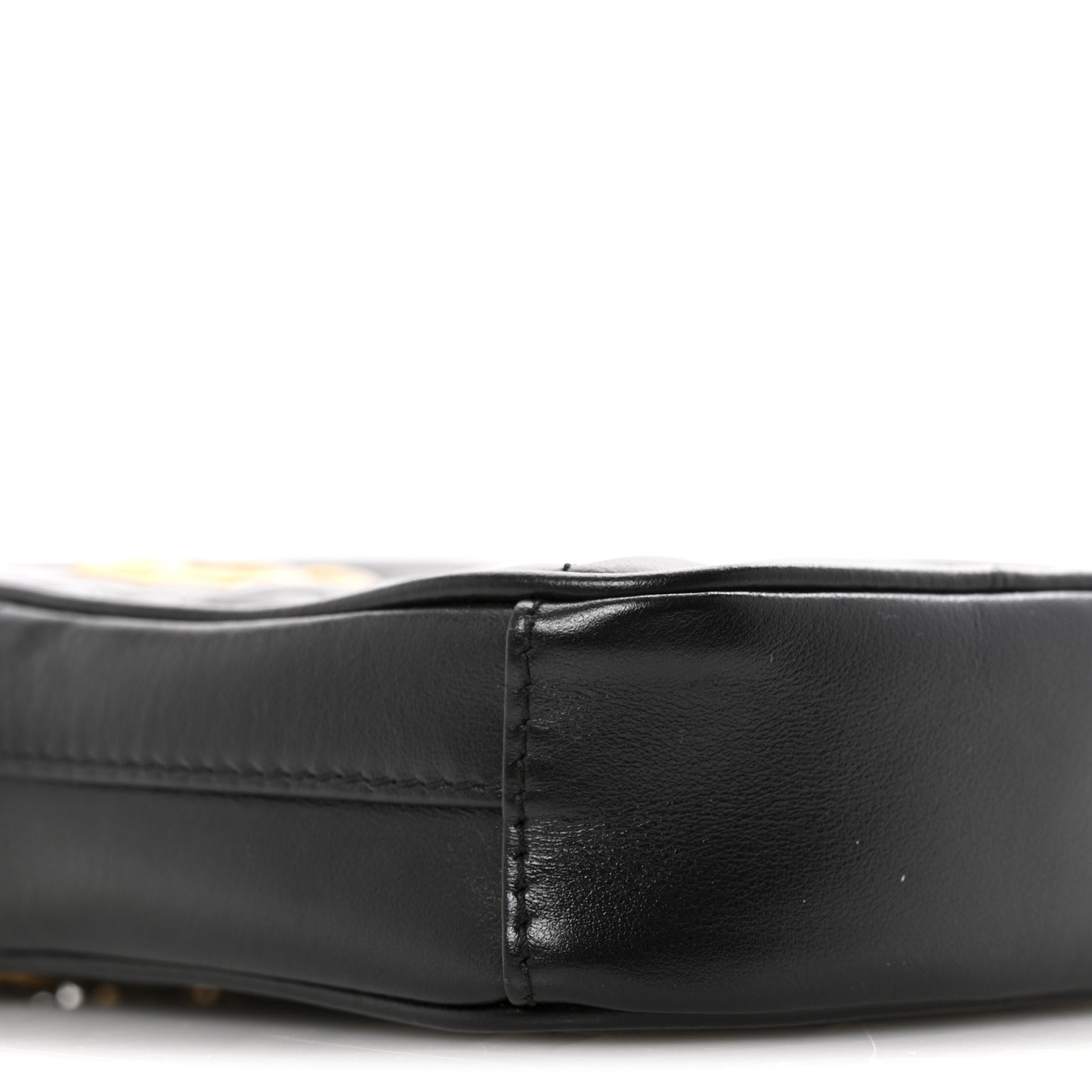 Calfskin Matelasse Mini GG Marmont Crossbody Bag Black