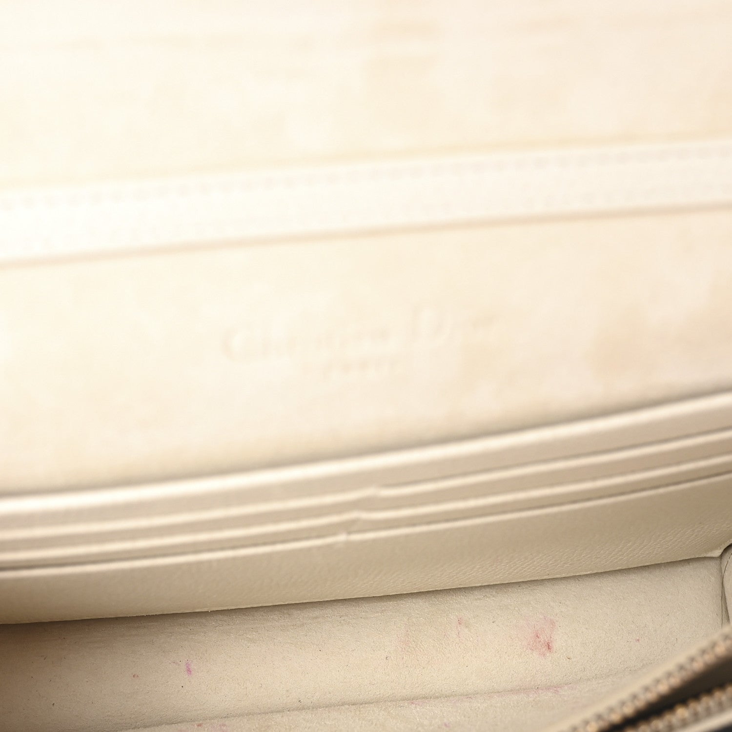 Christian Dior Grained Calfskin Saddle Chain Pouch Latte 5 of 10