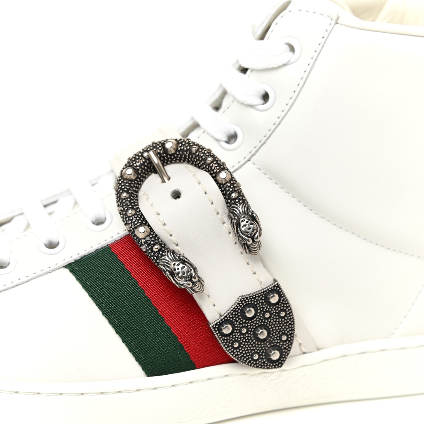 Calfskin Ayers Web Mens Dionysus High Top Sneakers 7 White