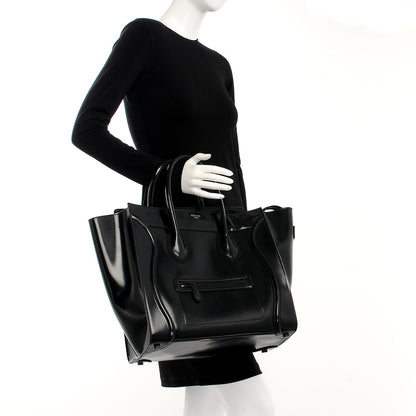 Celine Spazzolato Calfskin Small Luggage Black 2 of 7