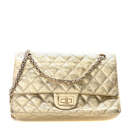 Chanel Metallic Aged Calfskin Quilted 2.55 Reissue 225 Flap Gold 1 of 10