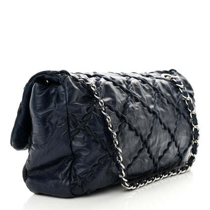 Chanel Calfskin Ultra Stitch Oversize Flap Navy 3 of 10