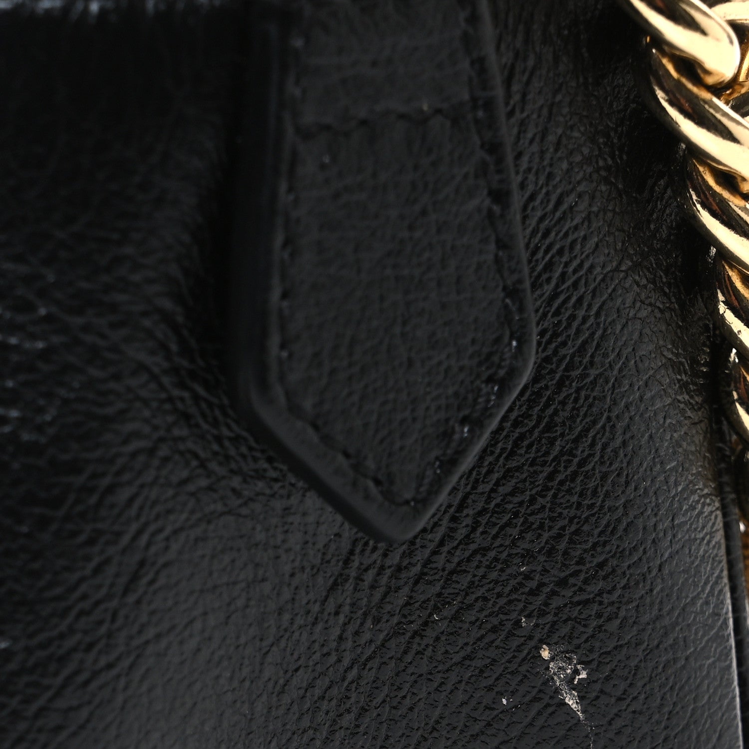 Gucci Monogram Matelasse Diagonal Small GG Marmont Chain Shoulder Bag Beige Black 10 of 10