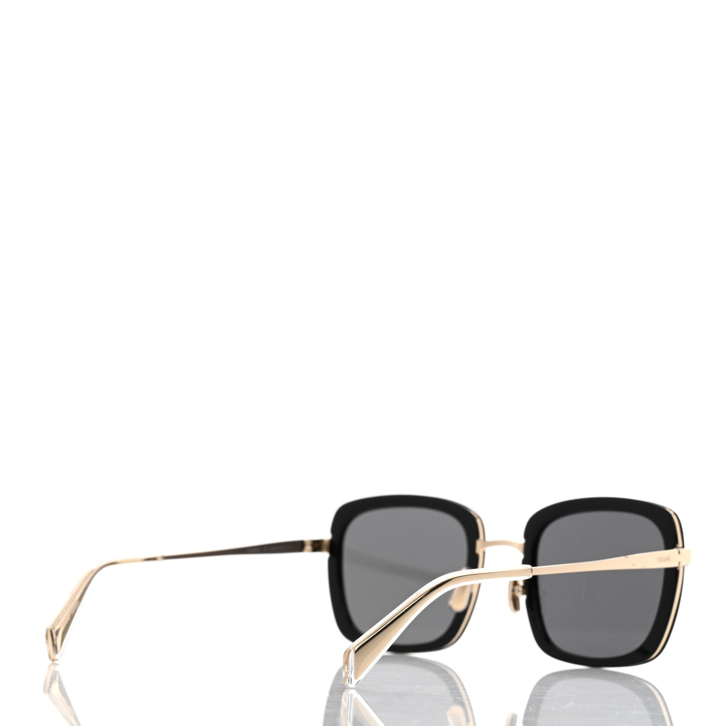 Oversized Square Metal Sunglasses CL40202U Black