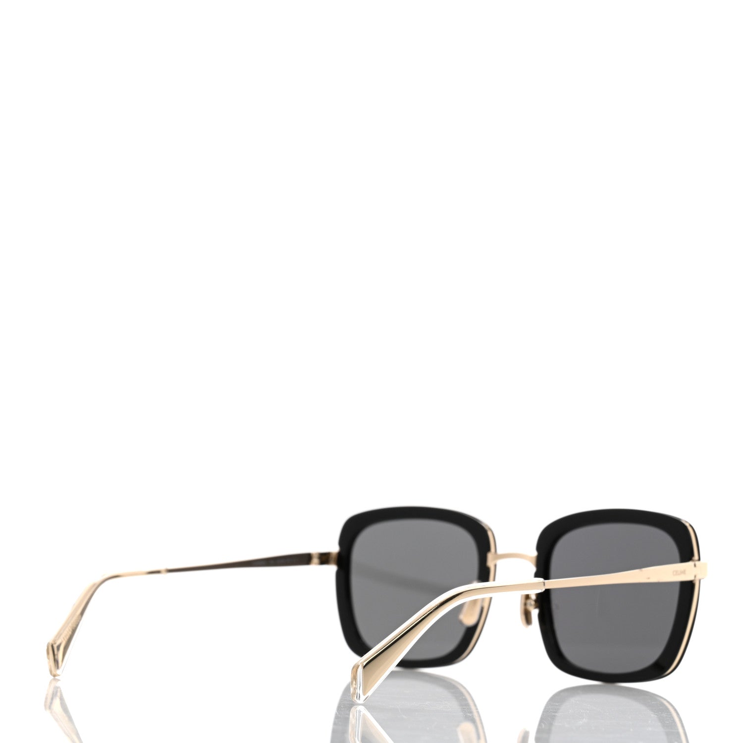 Celine Oversized Square Metal Sunglasses CL40202U Black 4 of 7
