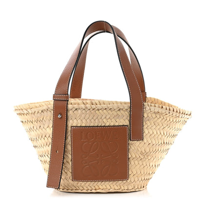 Loewe Raffia Small Basket Tote Bag Natural Tan 1 of 10