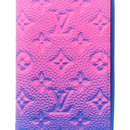 Louis Vuitton Taurillon Illusion Zippy Vertical Wallet Bleu Rose 10 of 13