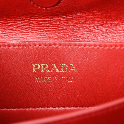 Prada Saffiano Cuir Large Double Bag Black Fuoco 6 of 15