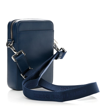 Christian Dior Calfskin Oblique Galaxy Perforated World Tour Messenger Pouch Blue White 3 of 11