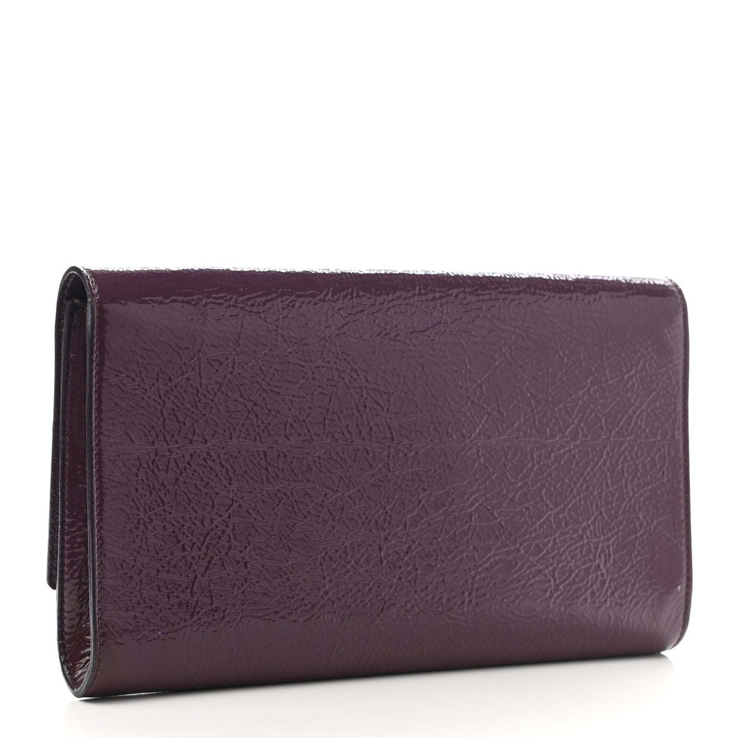 Textured Patent Monogram Large Belle De Jour Clutch Purple
