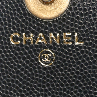 Chanel Caviar Quilted Yours Buttons Phone Holder With Chain Black 6 of 12