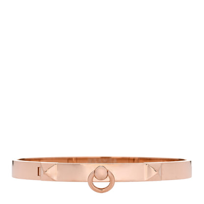 Hermes 18K Rose Gold PM Collier De Chien Bracelet ST 1 of 3