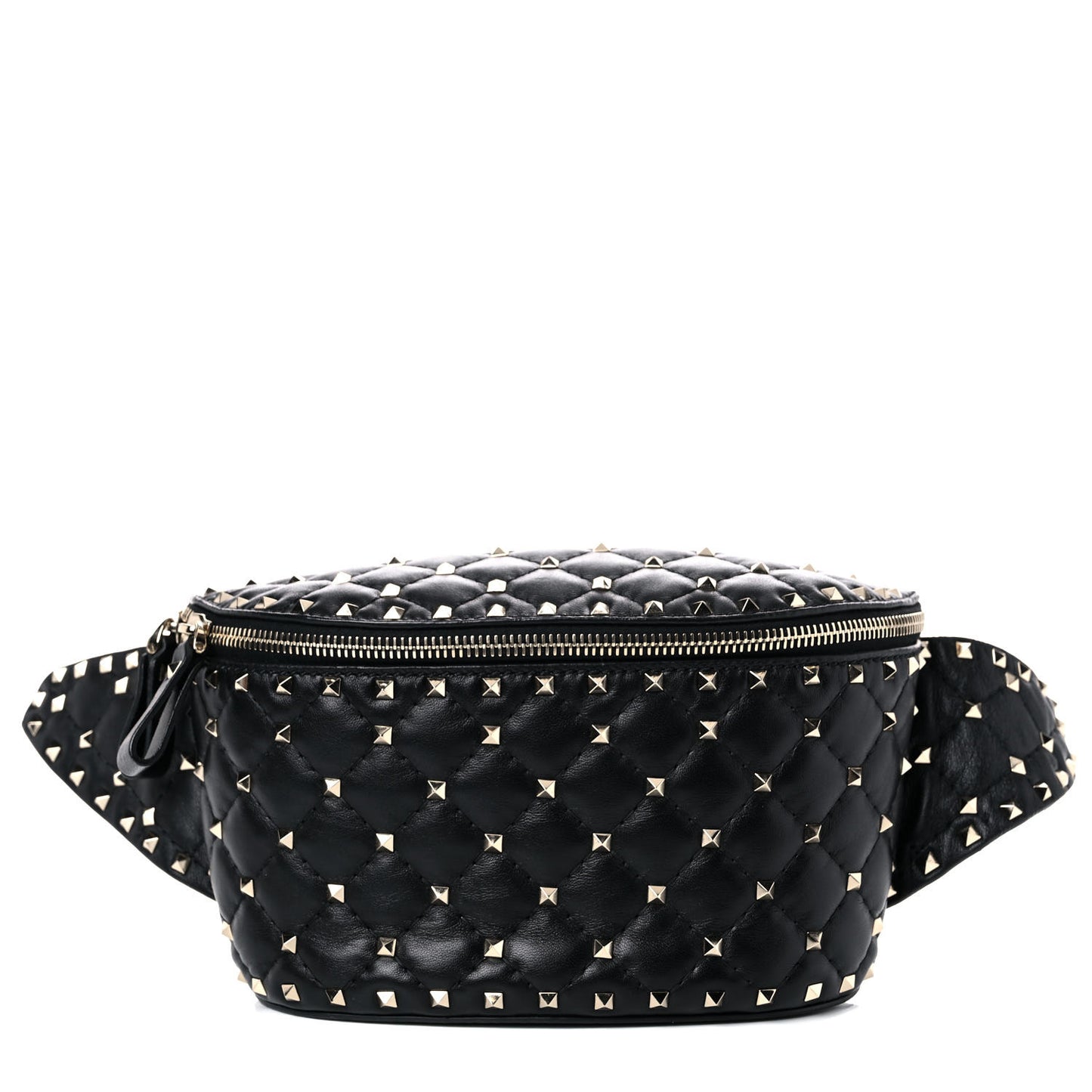 Nappa Rockstud Spike Belt Bag 85 Black