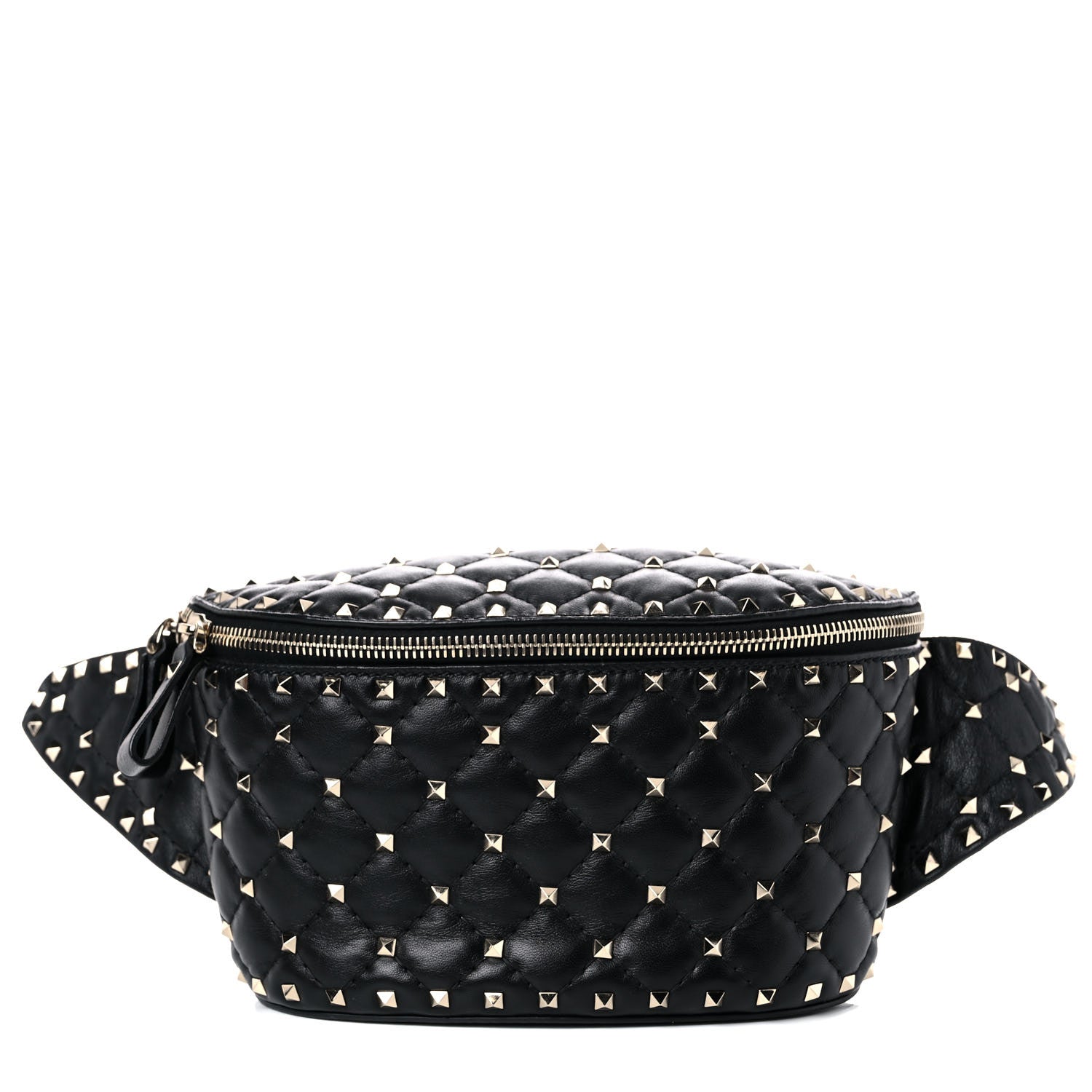Valentino Garavani Nappa Rockstud Spike Belt Bag 85 Black 1 of 9