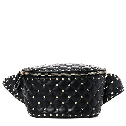 Valentino Garavani Nappa Rockstud Spike Belt Bag 85 Black 1 of 9