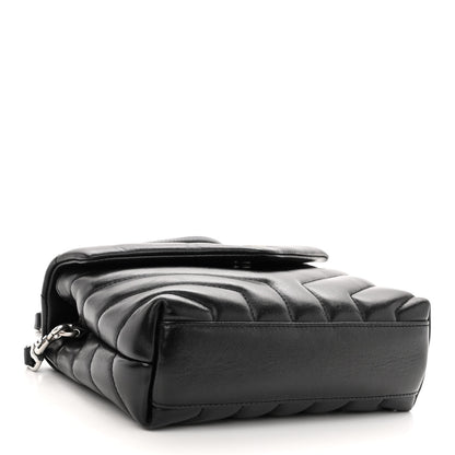 Saint Laurent SAINT LAURENT Calfskin Y Quilted Monogram Toy Loulou Crossbody Bag Black 3 of 10