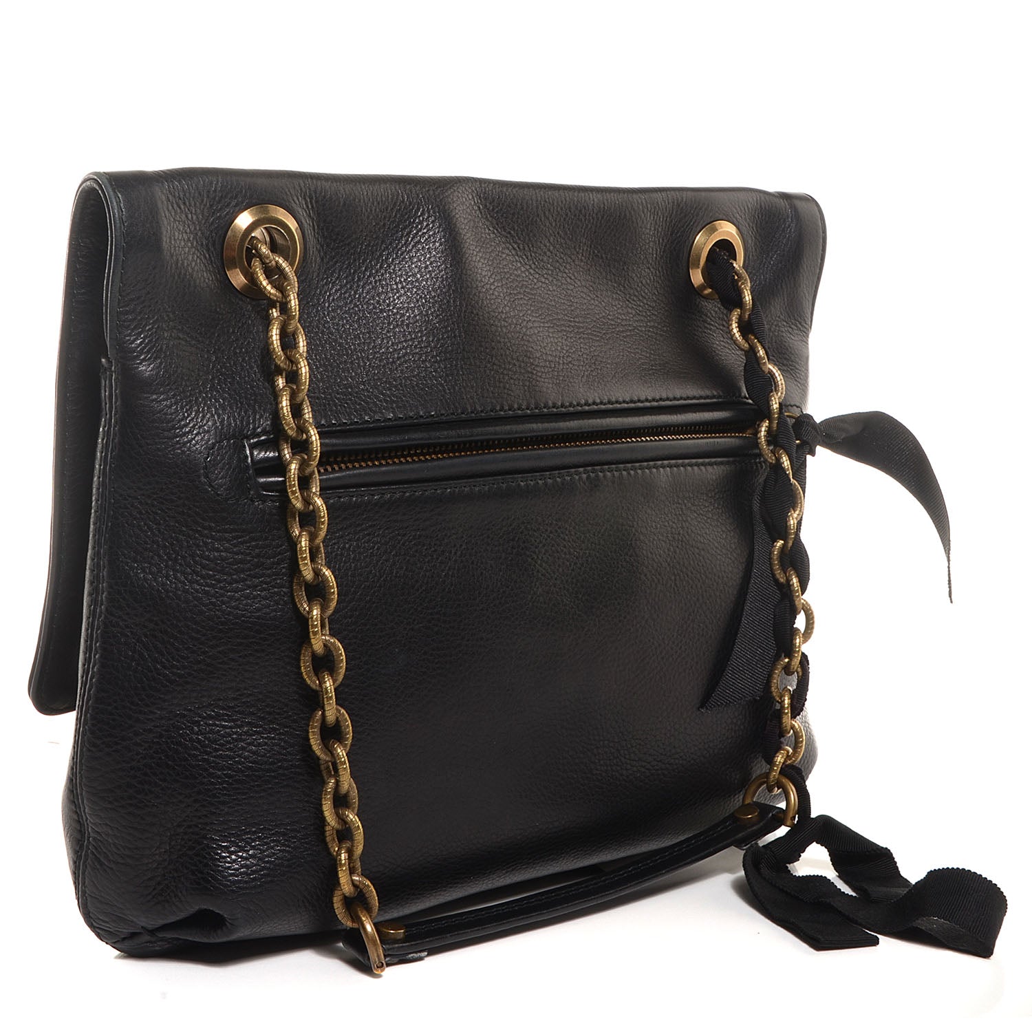Lanvin Leather Medium Happy Shoulder Bag Black 3 of 8