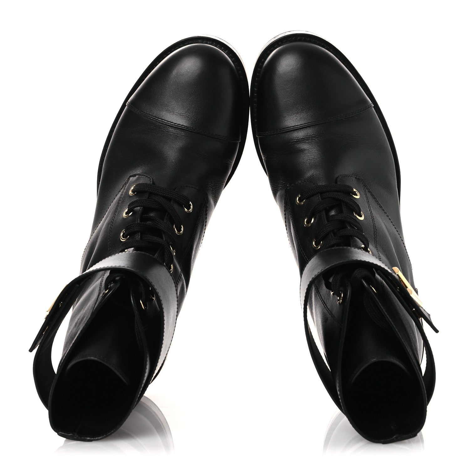 Louis Vuitton Calfskin Wonderland Ranger Boots 41 Black 2 of 11