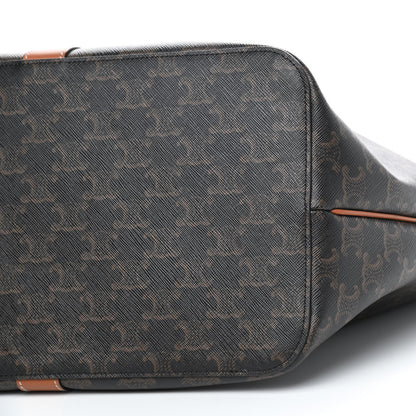 Celine Triomphe Canvas Medium Cabas Bag Tan 6 of 9
