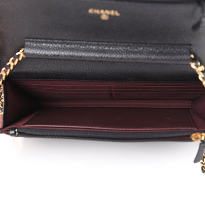 Chanel Caviar Quilted Wallet On Chain WOC Black 4 of 11