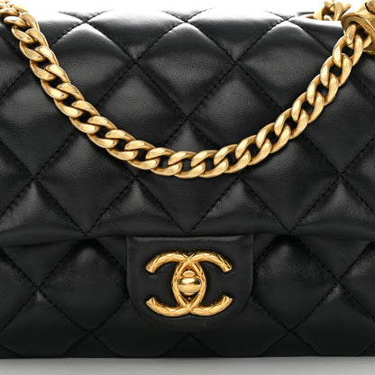 Chanel Lambskin Quilted Small Pillow Crush Flap Black 8 of 14