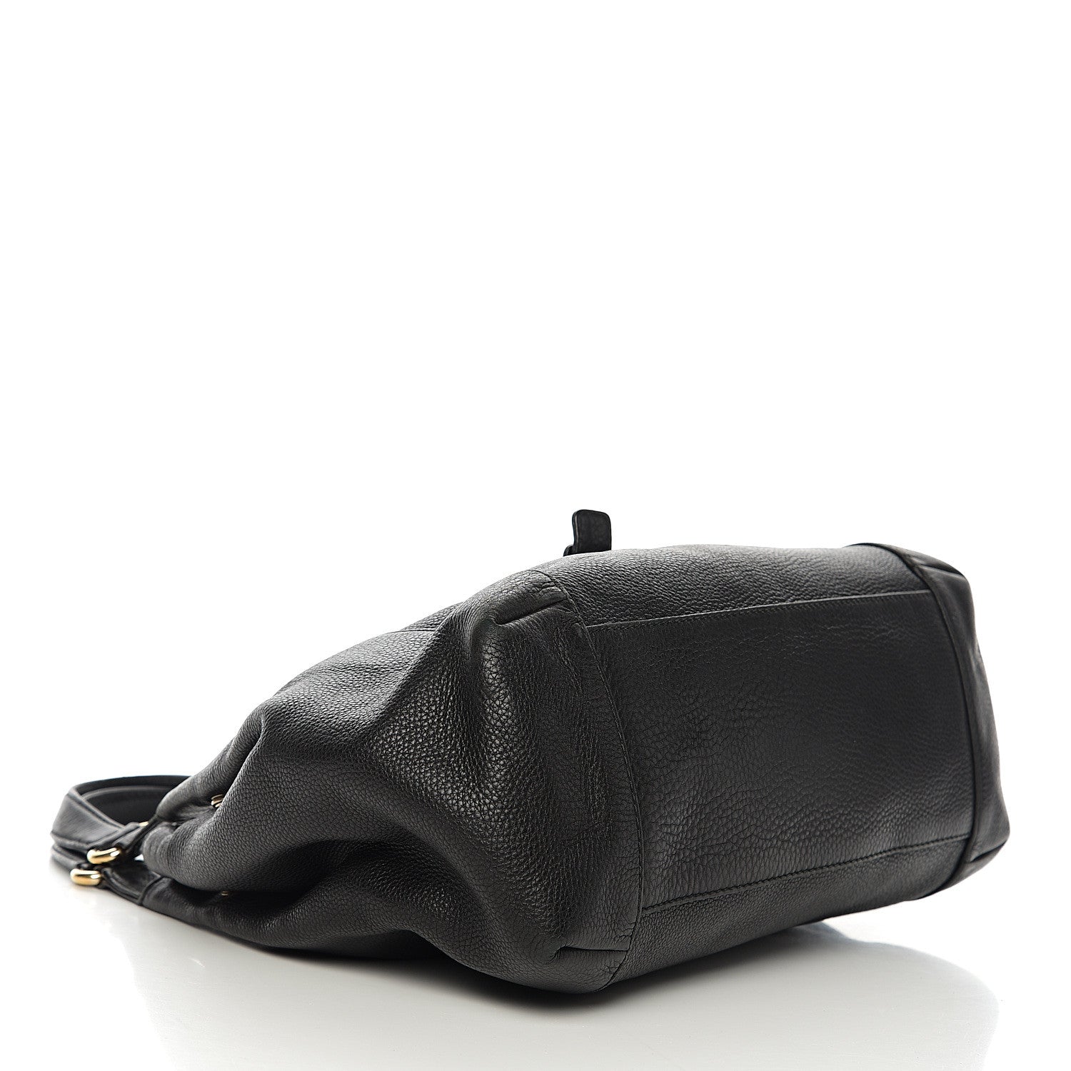 Gucci Pebbled Calfskin Medium Greenwich Shoulder Bag Black 3 of 10