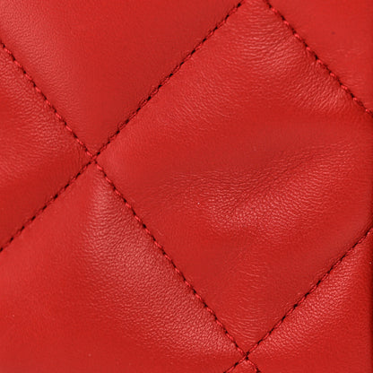 Chanel Lambskin Quilted Easy Carry Flap Red 11 of 13