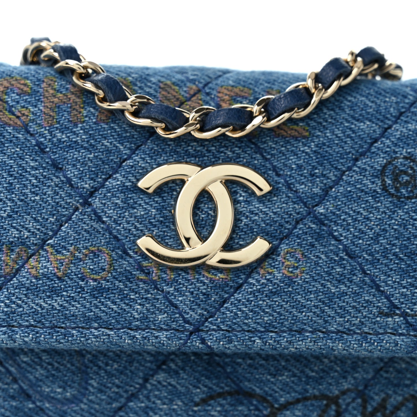 Denim Quilted Denim Mood Belt Bag Blue Multicolor