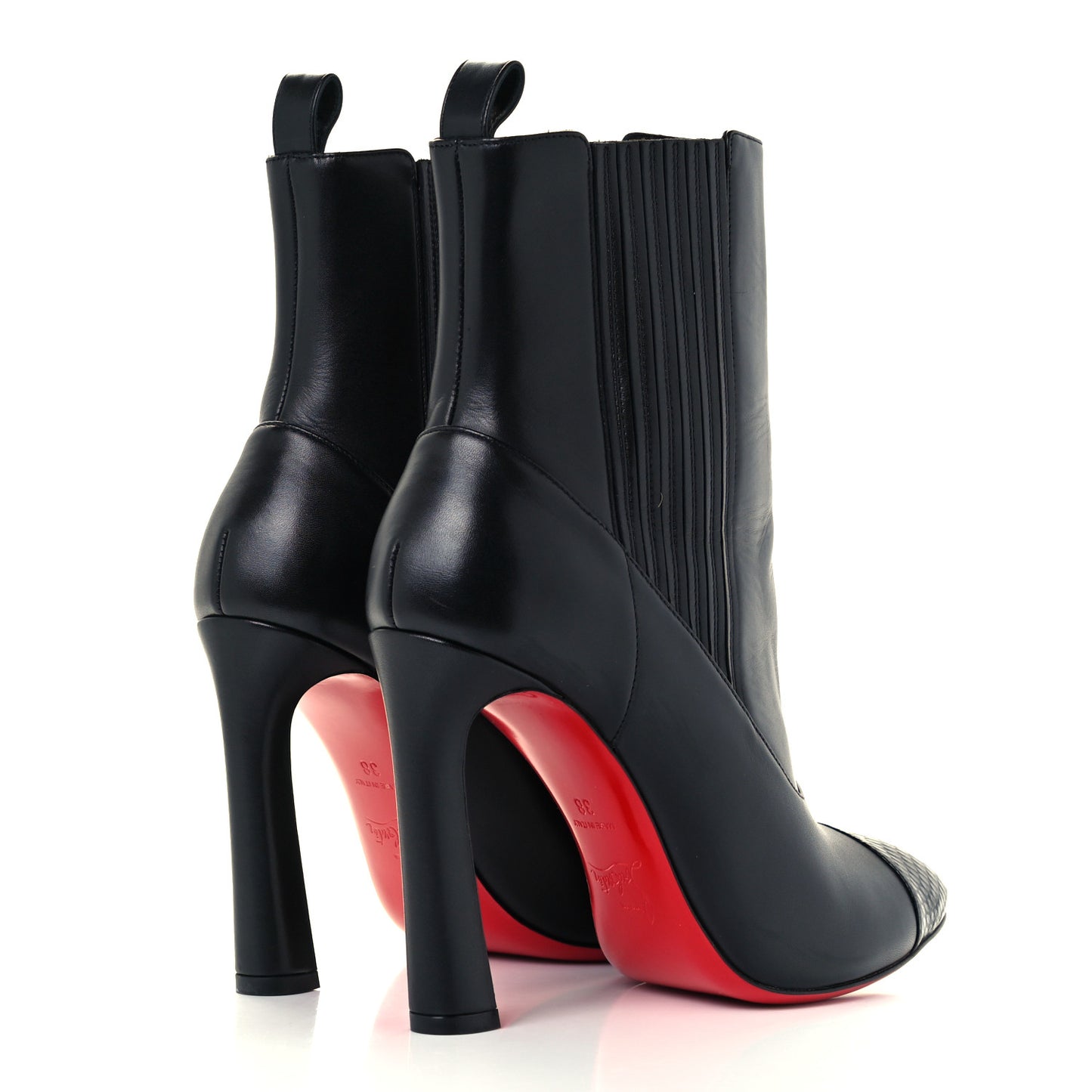 Calfskin Shine Me In The 90s 85 Ankle Boots 38 Black