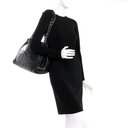 Chanel Calfskin Diagonal Ligne Tote Black 2 of 11