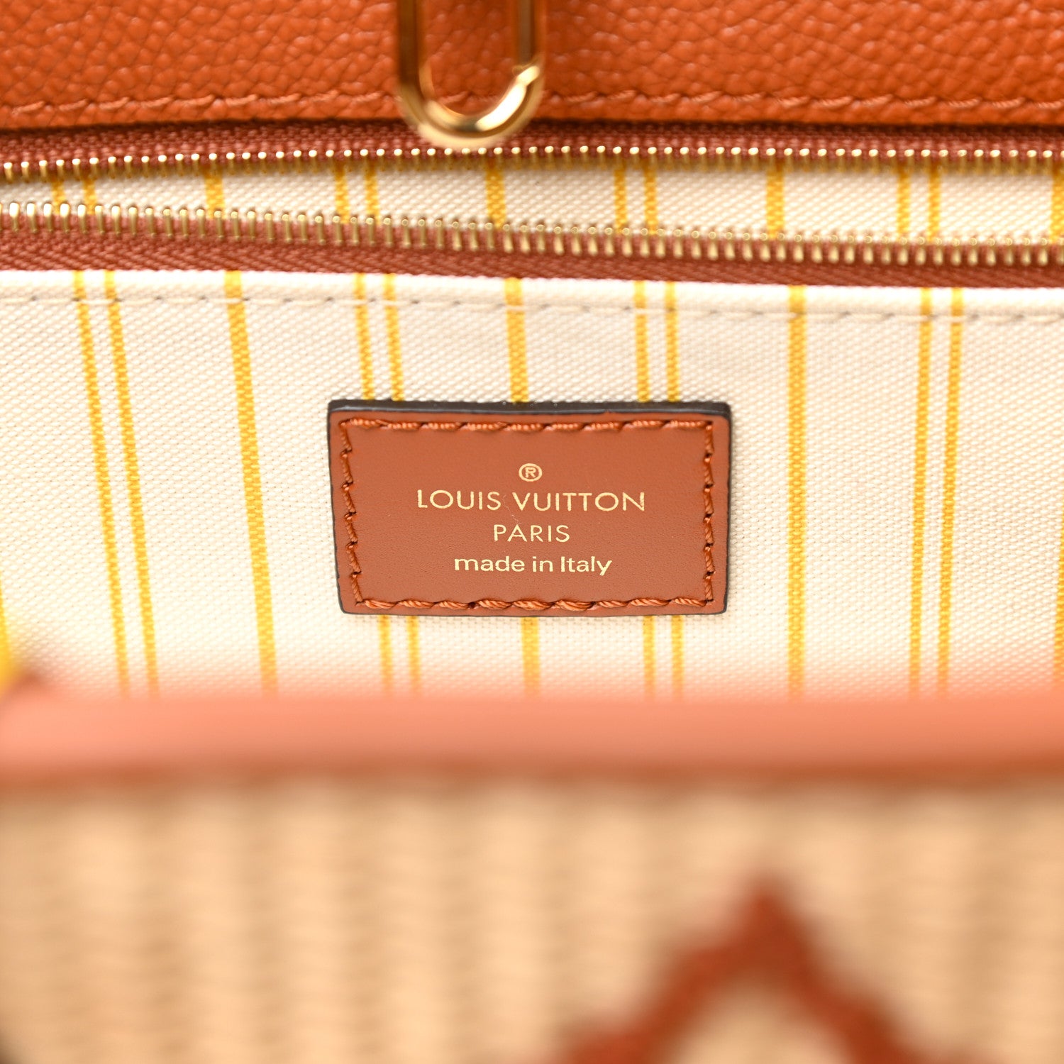 Louis Vuitton Raffia Calfskin Monogram Giant Onthego GM Tan 5 of 12