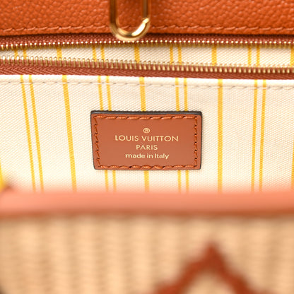 Louis Vuitton Raffia Calfskin Monogram Giant Onthego GM Tan 5 of 12