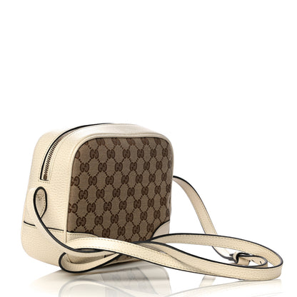 Gucci Monogram Dollar Calfskin Mini Bree Messenger Bag Beige Ebony Avoire 3 of 13