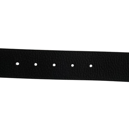 Gucci Textured Dollar Calfskin Nickel Double G 40mm Belt 95 38 Black 5 of 5