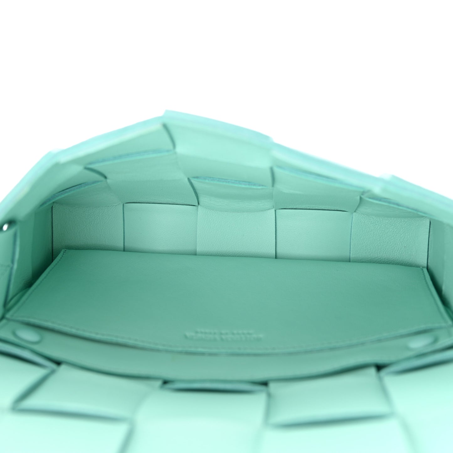 Lambskin Maxi Intrecciato Small Cassette Crossbody Bag Celadon