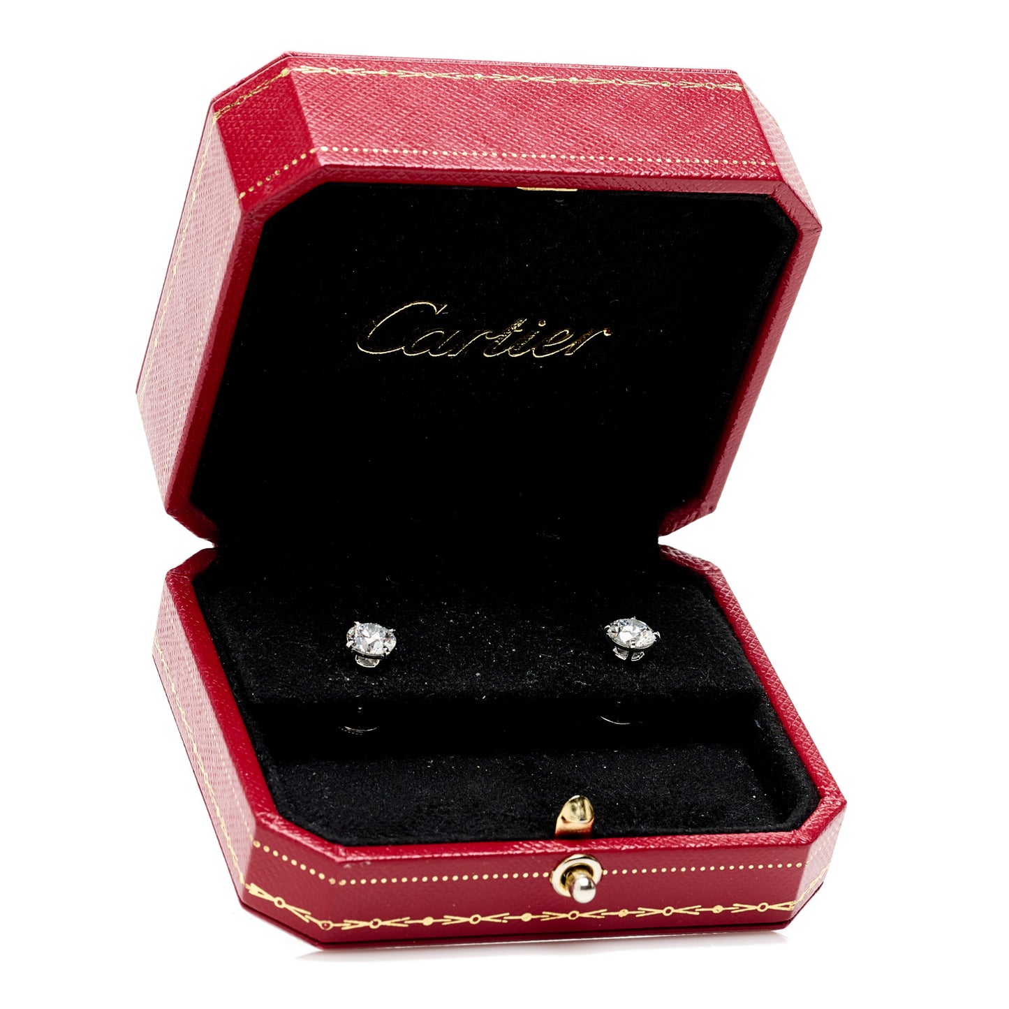 18K White Gold Diamond 2.20ctw Solitaire Earrings