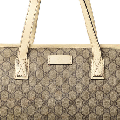 Gucci GG Supreme Monogram Medium Zippered Shopping Tote Off White 8 of 12