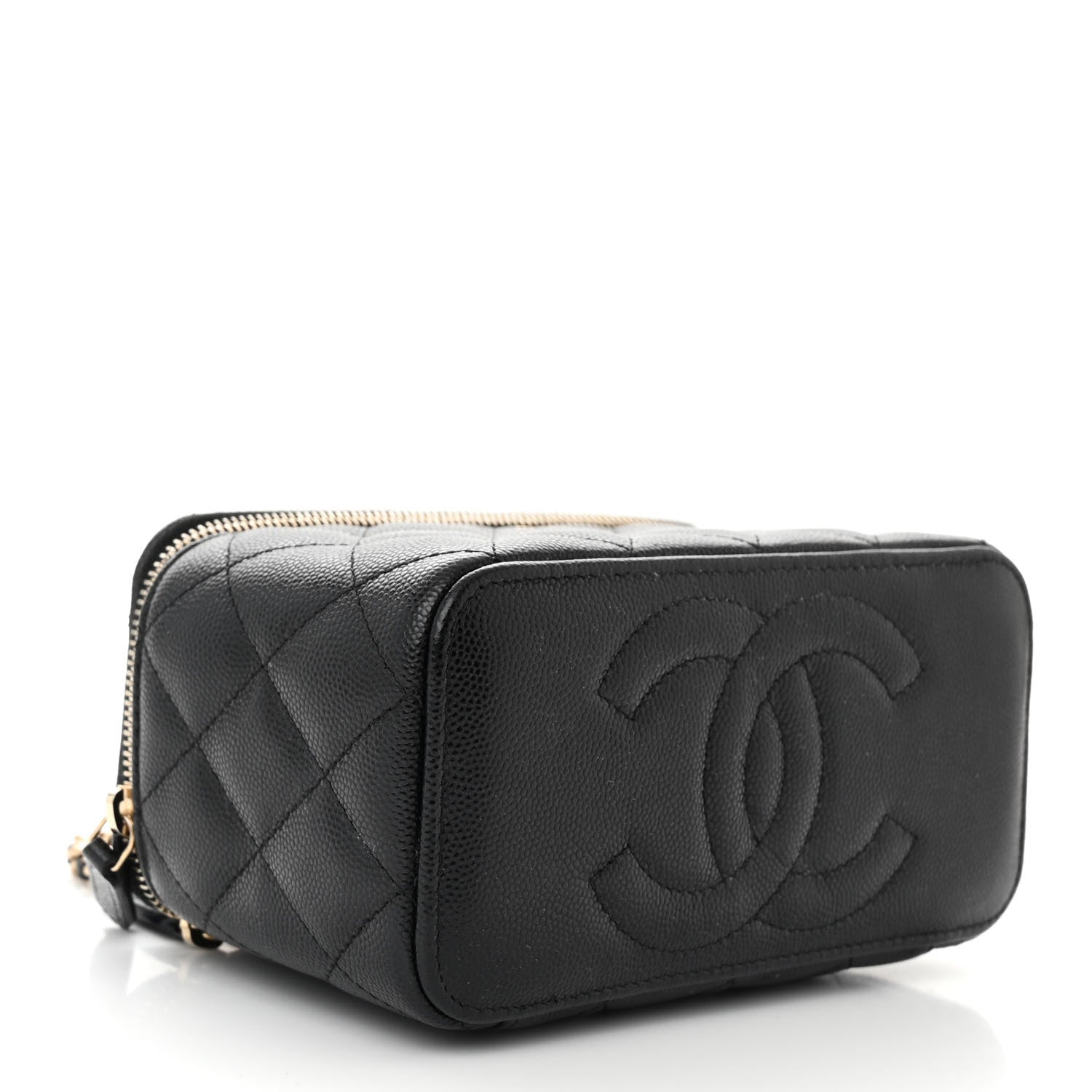 Chanel Caviar Quilted Small Vanity Case With Chain Black 4 of 11