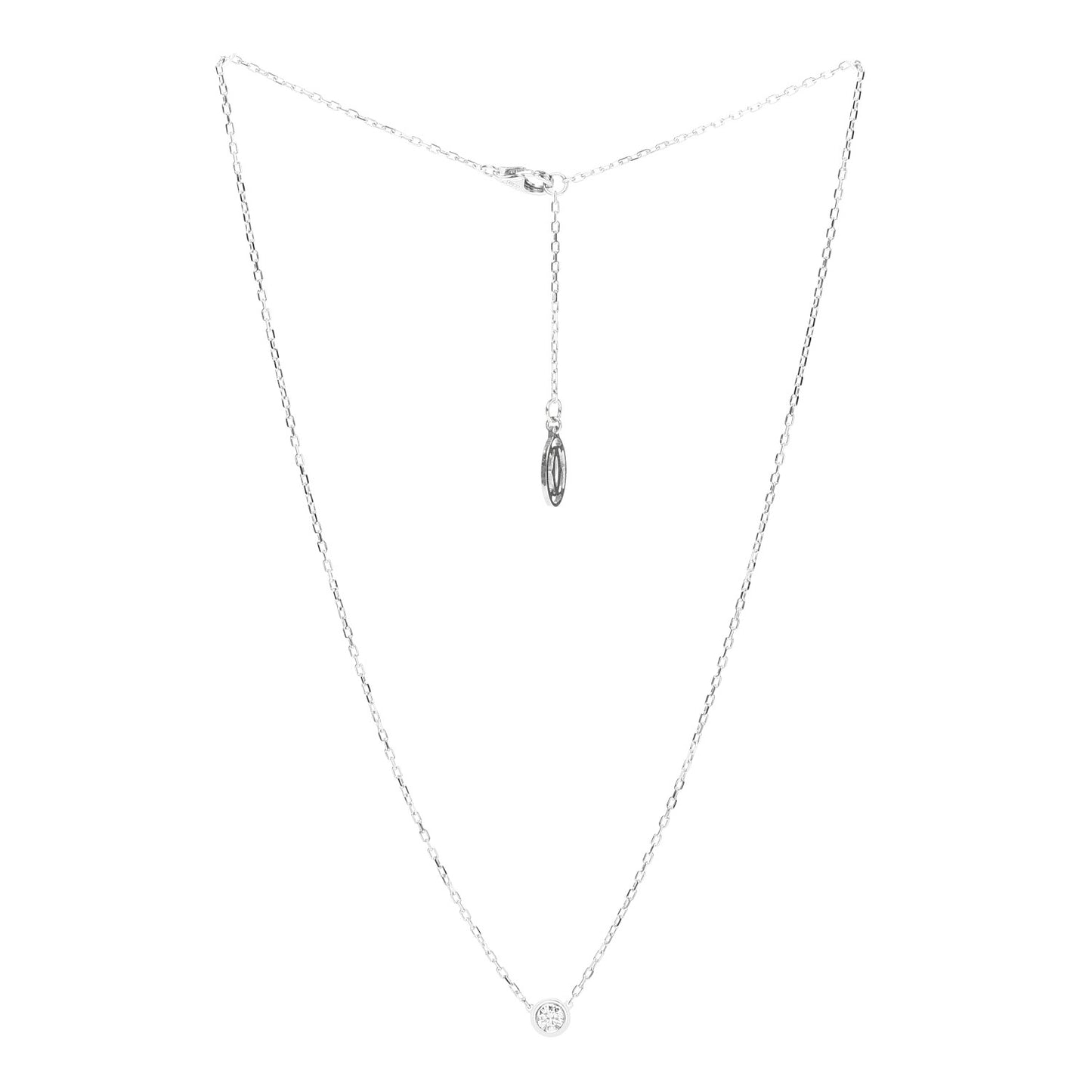 18K White Gold Diamond LM D'Amour Pendant Necklace