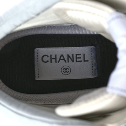 Chanel Lambskin Lace Up Snow Boots 38 Blue 7 of 9