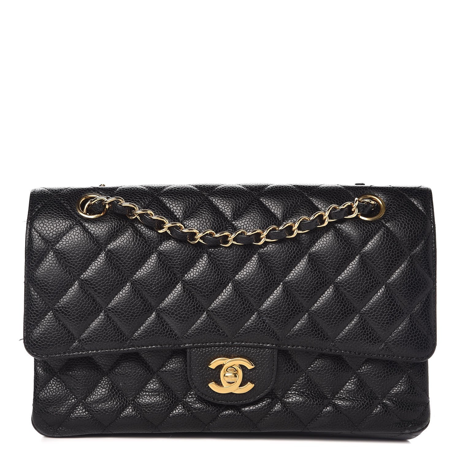 Chanel Caviar Quilted Medium Double Flap Black 1 of 13