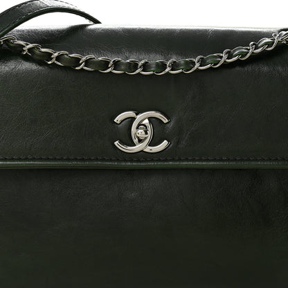Chanel Calfskin Flap Bag Dark Green 8 of 11